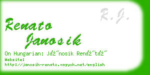 renato janosik business card